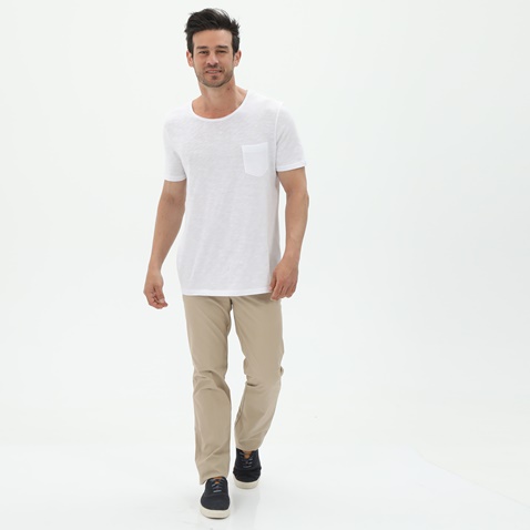 DORS-Ανδρικό chino παντελόνι DORS 2020002 chinos dobby comfort μπεζ
