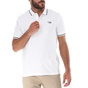 OCEAN SHARK-Ανδρική polo μπλούζα OCEAN SHARK 1010047201 POLO PIQUE λευκή