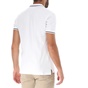 OCEAN SHARK-Ανδρική polo μπλούζα OCEAN SHARK 1010047201 POLO PIQUE λευκή