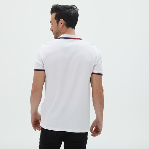 OCEAN SHARK-Ανδρική polo μπλούζα OCEAN SHARK 101003891 λευκή