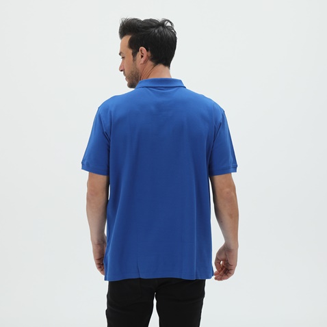 RUN-Ανδρική polo μπλούζα RUN 101002581 μπλε