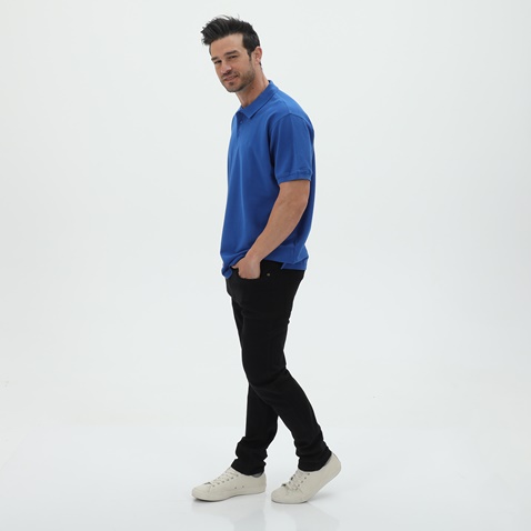 RUN-Ανδρική polo μπλούζα RUN 101002581 μπλε