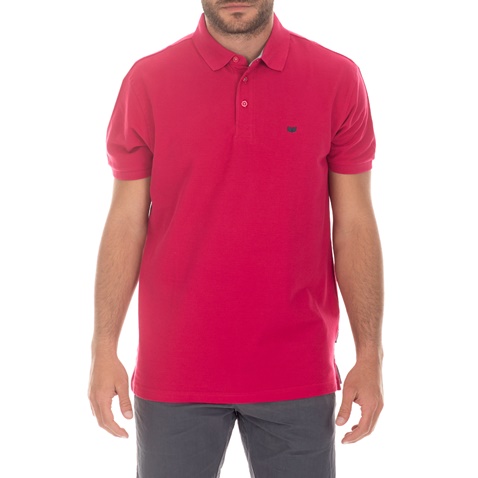 GREENWOOD-Ανδρική polo μπλούζα GREENWOOD 101002081 POLO PIQUE OXFORD φούξια
