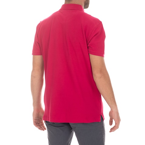 GREENWOOD-Ανδρική polo μπλούζα GREENWOOD 101002081 POLO PIQUE OXFORD φούξια