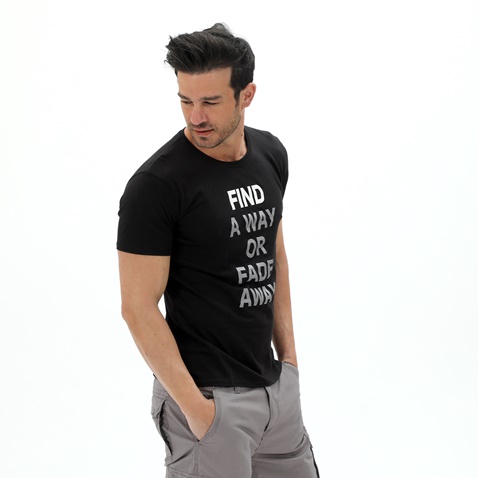 RUN-Ανδρικό t-shirt RUN 21K9088201 μαύρο
