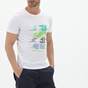 RUN-Ανδρικό t-shirt RUN 21K9120211 λευκό