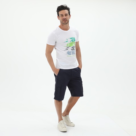 RUN-Ανδρικό t-shirt RUN 21K9120211 λευκό