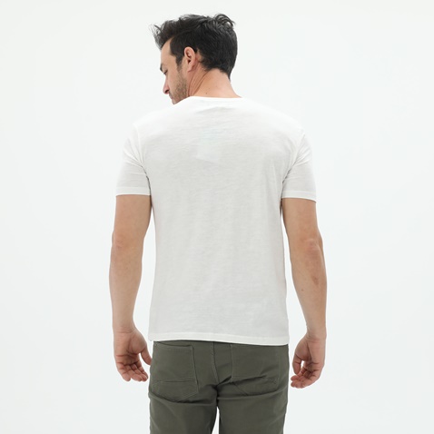 BATTERY-Ανδρικό t-shirt BATTERY 2110056201 λευκό