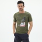 BATTERY-Ανδρικό t-shirt BATTERY 2110056201 χακί