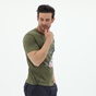 BATTERY-Ανδρικό t-shirt BATTERY 2110056201 χακί