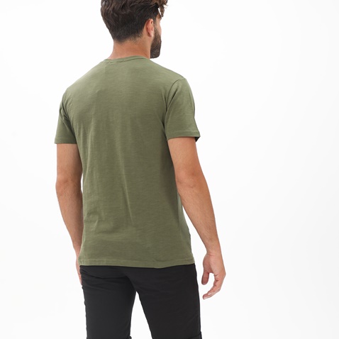 GREENWOOD-Ανδρικό t-shirt GREENWOOD 21K602691 χακί