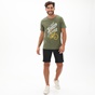 GREENWOOD-Ανδρικό t-shirt GREENWOOD 21K602691 χακί