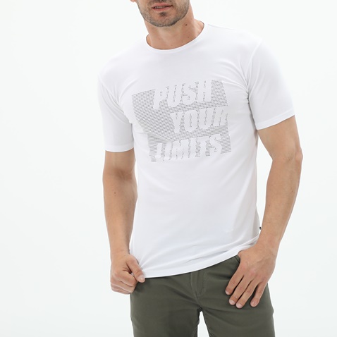 OCEAN SHARK-Ανδρικό t-shirt OCEAN SHARK 2110065201 T-SHIRT CMD06 O.S. MAN SJ MODA λευκό