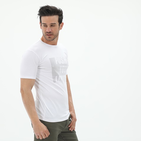 OCEAN SHARK-Ανδρικό t-shirt OCEAN SHARK 2110065201 T-SHIRT CMD06 O.S. MAN SJ MODA λευκό