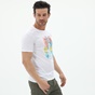 RUN-Ανδρικό t-shirt RUN 21K9083201 λευκό