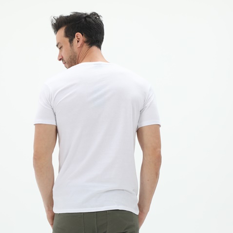RUN-Ανδρικό t-shirt RUN 21K9083201 λευκό