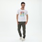 RUN-Ανδρικό t-shirt RUN 21K9083201 λευκό