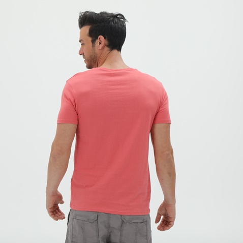 RUN-Ανδρικό t-shirt RUN 21K9083201 κοραλί