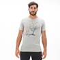 RUN-Ανδρικό t-shirt RUN 21K9078201BOX 3 RUN PRINT7 γκρι