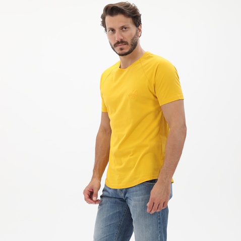 EDWARD JEANS-Ανδρικό t-shirt EDWARD JEANS MP-N-TOP-S20-030 κίτρινο