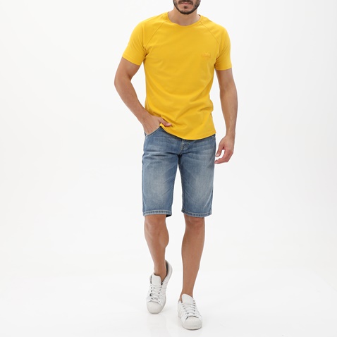 EDWARD JEANS-Ανδρικό t-shirt EDWARD JEANS MP-N-TOP-S20-030 κίτρινο
