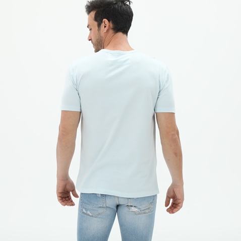 DIRTY LAUNDRY-Ανδρική μπλούζα DIRTY LAUNDRY DLMT3020S FRONT SLUB POCKET γαλάζια