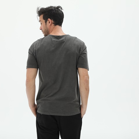 DIRTY LAUNDRY-Ανδρική μπλούζα DIRTY LAUNDRY DLMT3020S FRONT SLUB POCKET ανθρακί
