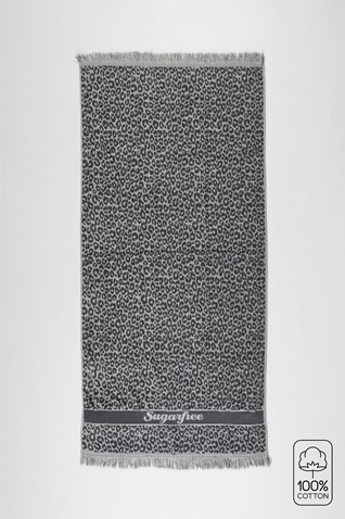 SUGARFREE-Πετσέτα παραλίας SUGARFREE 22819087 γκρι leopard