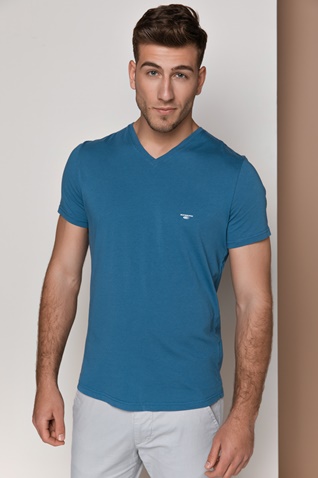 EDWARD JEANS-Ανδρικό t-shirt EDWARD JEANS MP-N-TOP-S20-031 VINEK μπλε