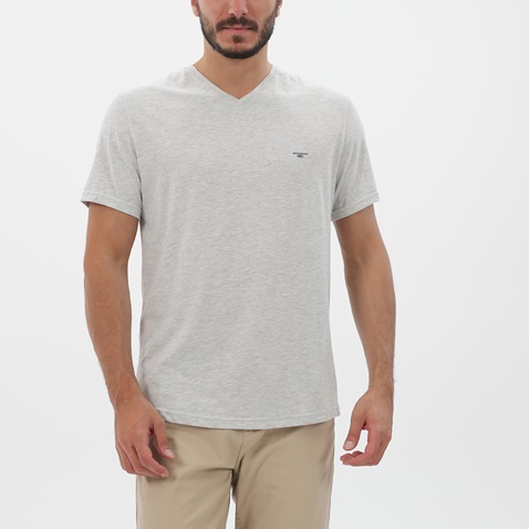 EDWARD JEANS-Ανδρικό βαμβακερό t-shirt EDWARD JEANS MP-N-TOP-S20-031 γκρι