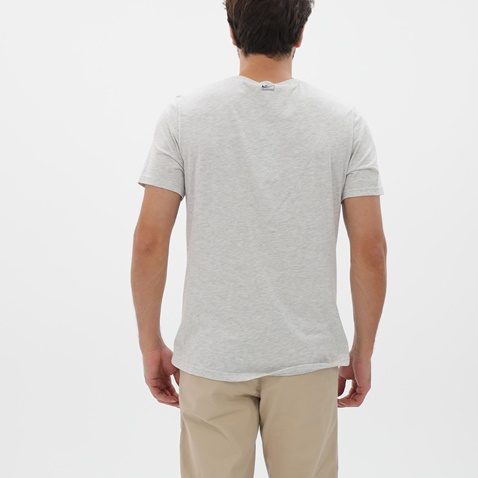 EDWARD JEANS-Ανδρικό βαμβακερό t-shirt EDWARD JEANS MP-N-TOP-S20-031 γκρι