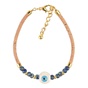APOXYLO-Γυναικείο βραχιόλι APOXYLO 5017 CERAMIC EYE από φυσικό φελλό