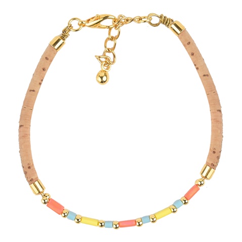APOXYLO-Γυναικείο βραχιόλι APOXYLO 5018 COLORFULL από φυσικό φελλό