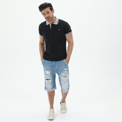 STAFF JEANS-Ανδρική jean βεμούδα STAFF JEANS 5-848.807.S4.043 μπλε