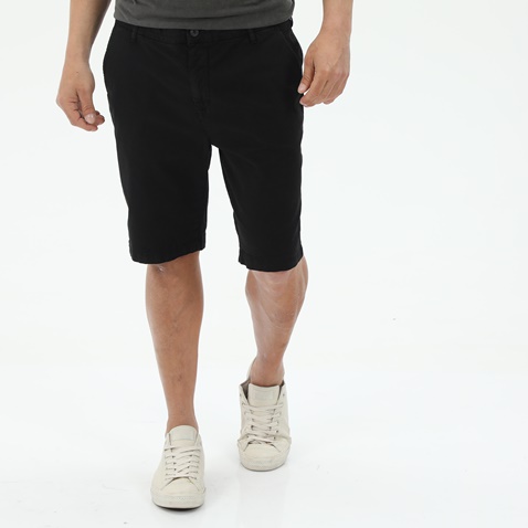 STAFF JEANS-Ανδρική chino βερμούδα STAFF JEANS 5-858.233.9.041 DYLAN μαύρη