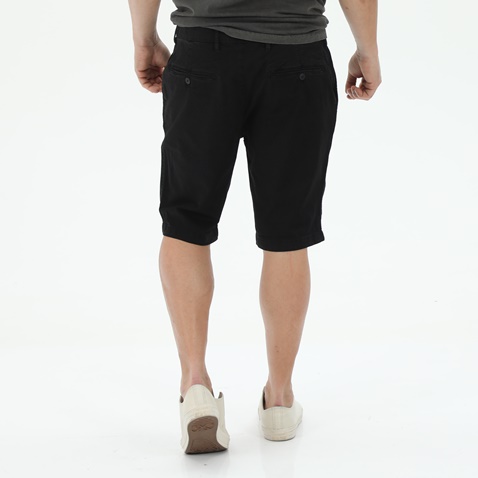 STAFF JEANS-Ανδρική chino βερμούδα STAFF JEANS 5-858.233.9.041 DYLAN μαύρη