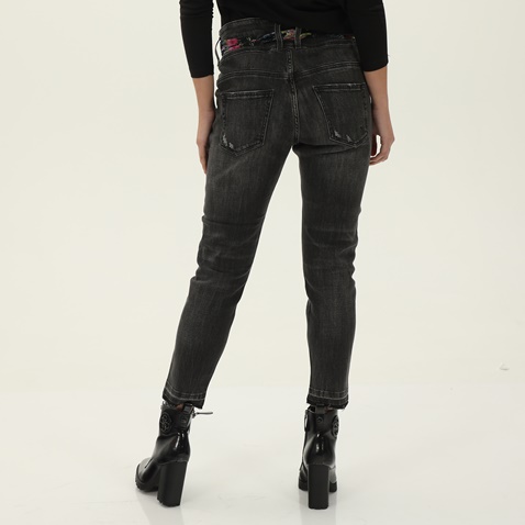 STAFF JEANS-Γυναικείο jean παντελόνι STAFF JEANS 5-907.521.BLS.043 IRENE CROPPED μαύρο