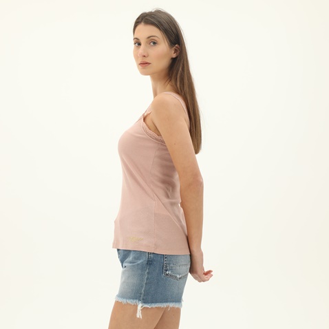 STAFF JEANS-Γυναικείο top φανελάκι STAFF JEANS 63-004-1.045 MALENA ροδακινί