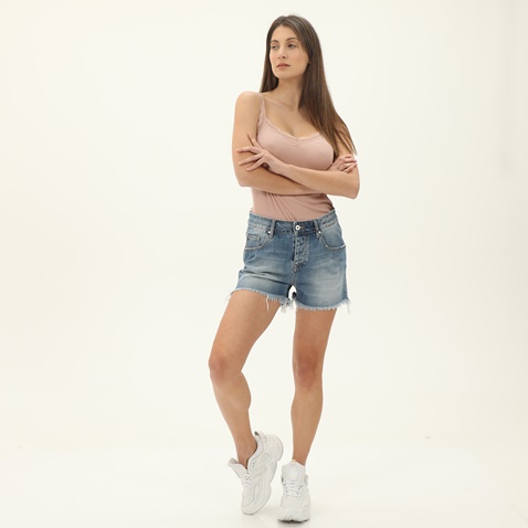 STAFF JEANS-Γυναικείο top φανελάκι STAFF JEANS 63-004-1.045 MALENA ροδακινί