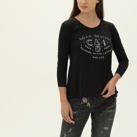 STAFF JEANS-Γυναικεία μπλούζα STAFF JEANS 63-037-1.036 ASTRA μαύρη