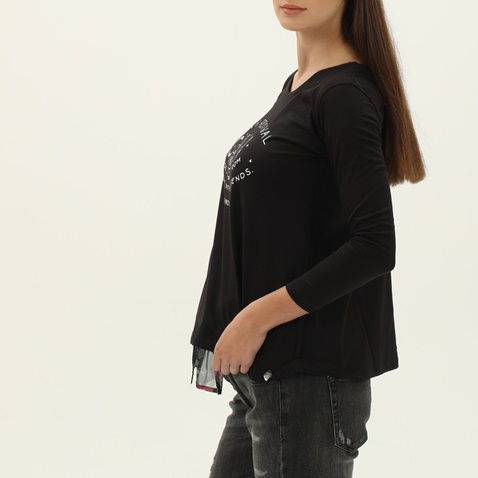 STAFF JEANS-Γυναικεία μπλούζα STAFF JEANS 63-037-1.036 ASTRA μαύρη
