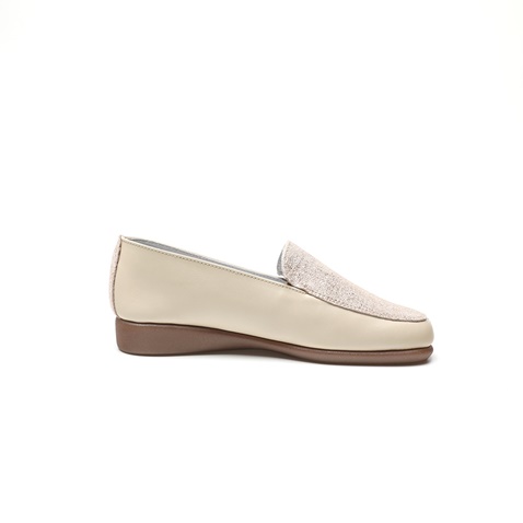 AERO BY KASTA-Γυναικεία μοκασίνια AERO BY KASTA 4120-1140-627 μπεζ χρυσά