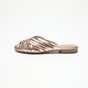 BEIRA RIO-Γυναικεία flat πέδιλα mules BEIRA RIO 4120-1880-884 ροζ χρυσά