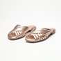 BEIRA RIO-Γυναικεία flat πέδιλα mules BEIRA RIO 4120-1880-884 ροζ χρυσά