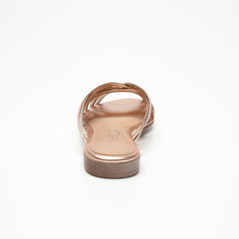 BEIRA RIO-Γυναικεία flat πέδιλα mules BEIRA RIO 4120-1880-884 ροζ χρυσά
