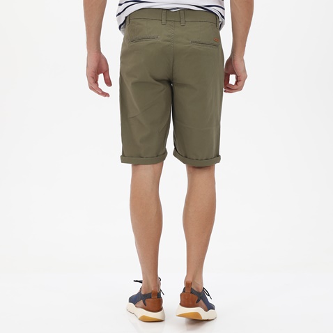 FRANK TAILOR-Ανδρική chino βερμούδα FRANK TAILOR 123-35-0304 λαδί