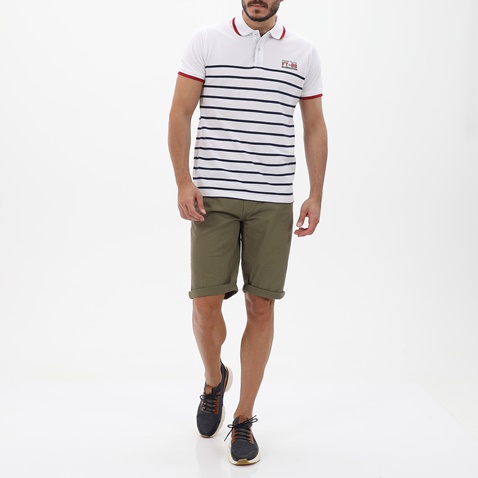 FRANK TAILOR-Ανδρική chino βερμούδα FRANK TAILOR 123-35-0304 λαδί