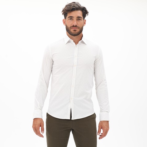 MARTIN & CO-Ανδρικό πουκάμισο MARTIN & CO 123-51-1450 SLIM FIT λευκό 