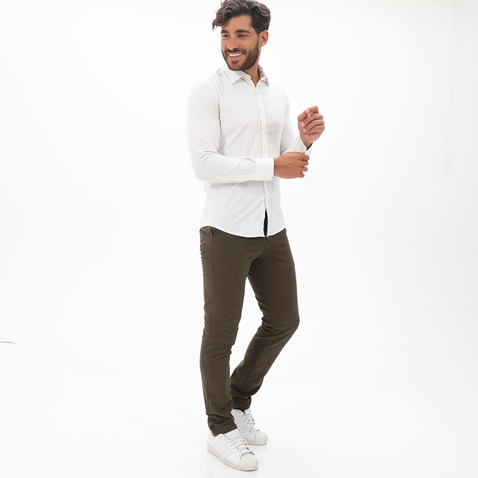MARTIN & CO-Ανδρικό πουκάμισο MARTIN & CO 123-51-1450 SLIM FIT λευκό 