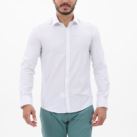 MARTIN & CO-Ανδρικό πουκάμισο MARTIN & CO 123-51-1450 SLIM FIT λευκό